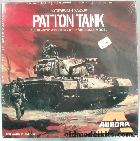 Aurora 1/48 Korean War Patton Tank, 321 plastic model kit